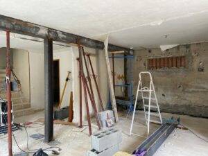 modification des pieces et pose d'un ipn